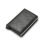 Carbon Fiber Wallet RFID Blocking Card Holder Anti-Theft Money Clip