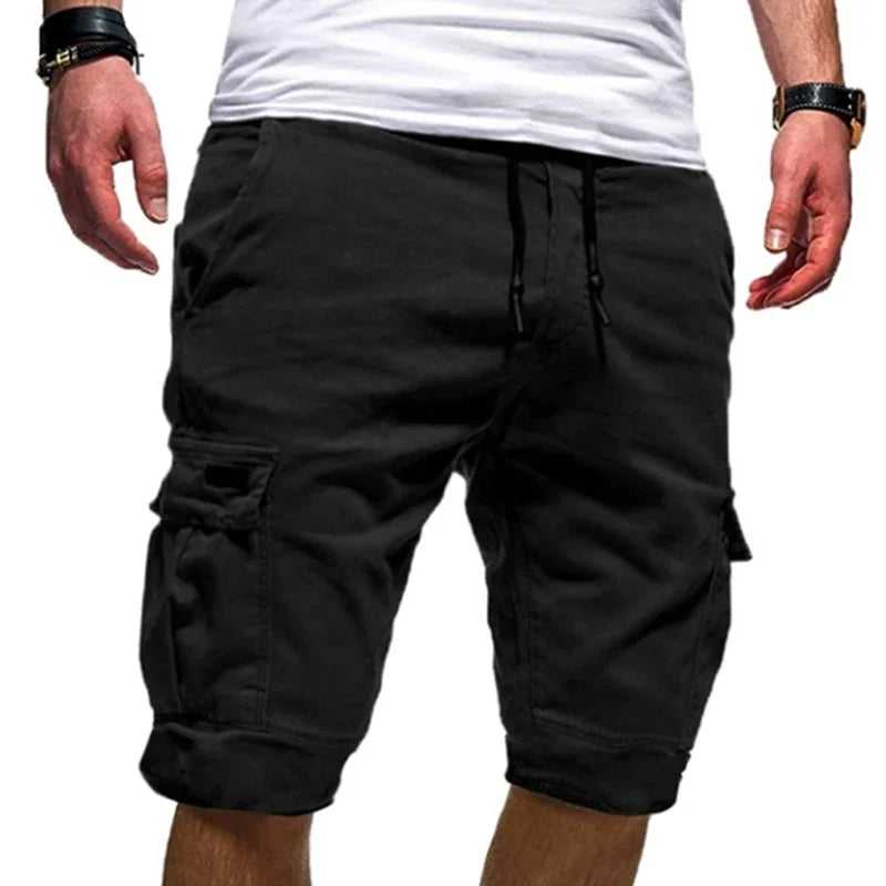 Cargo Shorts Summer Beach Streetwear With Drawstring Men's Comfortable