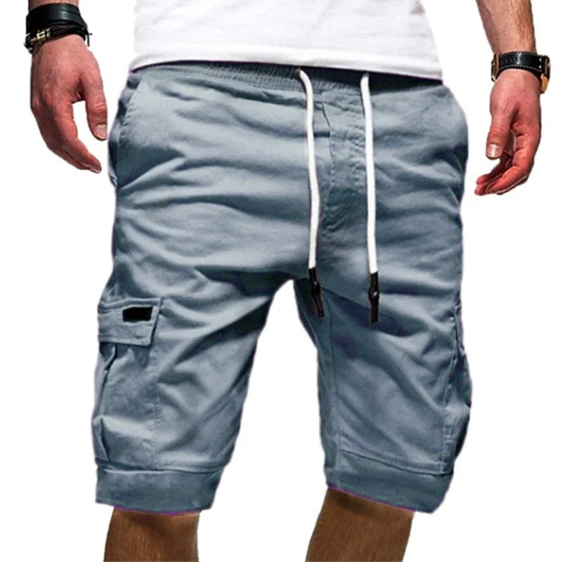 Cargo Shorts Summer Beach Streetwear With Drawstring Men's Comfortable