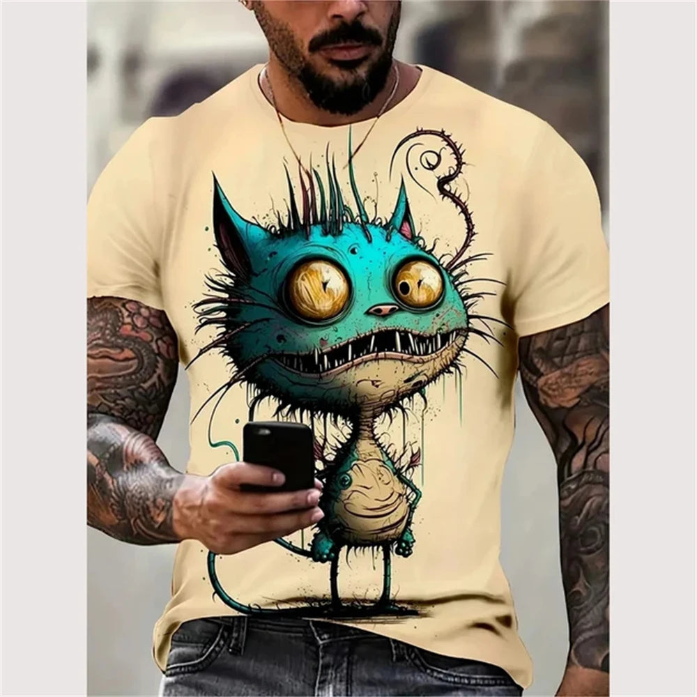 3D Printed Funny Graphic Urban Design T-shirt
