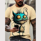 3D Printed Funny Graphic Urban Design T-shirt