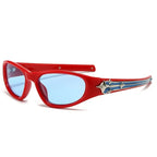 Cat Eye Sunglasses | Chrome Star Punk Vintage