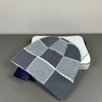 Beanie Chequered Knit Cuff