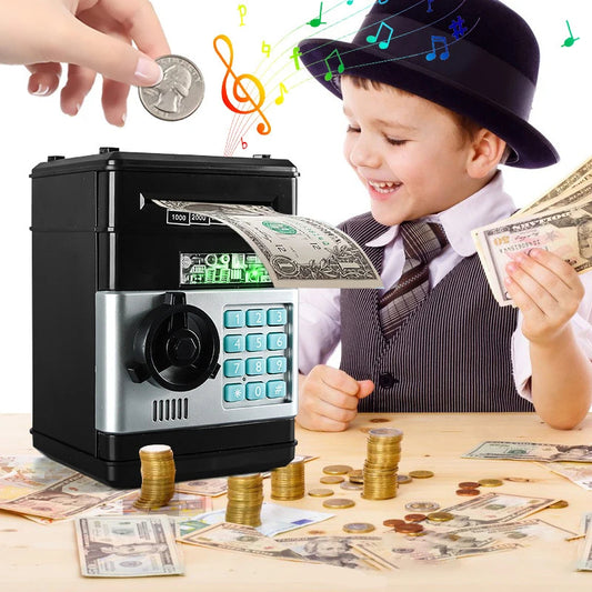 Kids Piggy Bank Mini Safe Coins Cash Savings Children's Educational Money Box