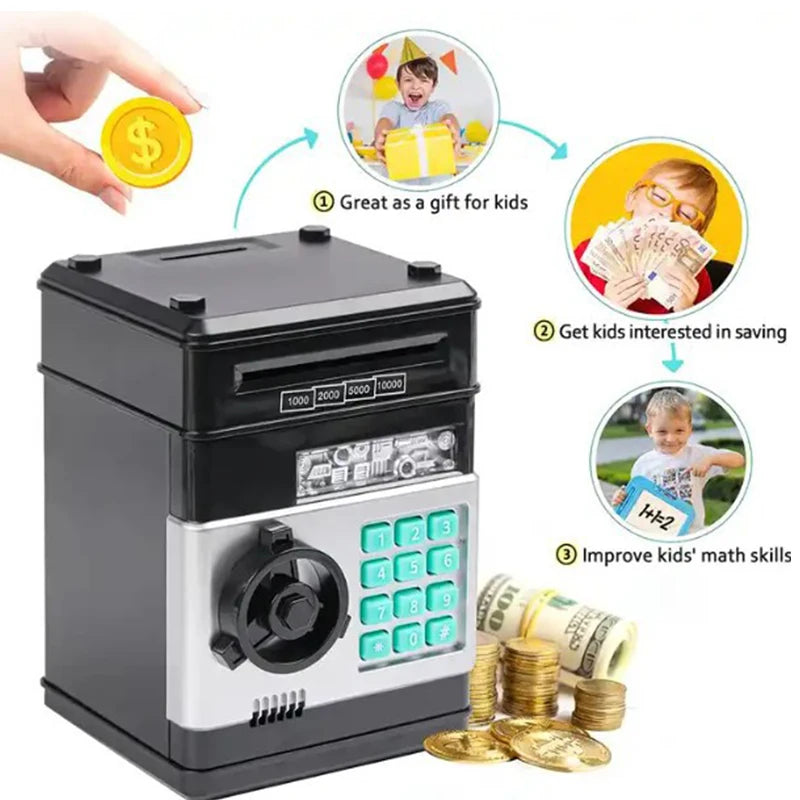 Kids Piggy Bank Mini Bank Safe Children's Educational Money Toy