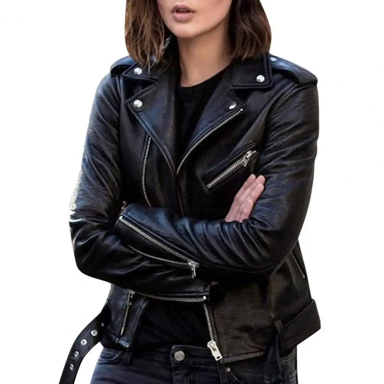 Classic Motorbike Jacket Women's Bikie Top-Keep Melbourne Marvellous Official Store