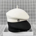 Classic Women's Beret Wool Felt Cap Hat | M Monogram