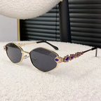 Classy Hexagon Rhinestone Sunglasses Punk Retro Style