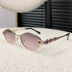 Classy Hexagon Rhinestone Sunglasses Punk Retro Style