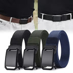 Canvas Belt Automatic Buckle For Cargo Pants Jeans Tactical Tradies Shorts Workwear