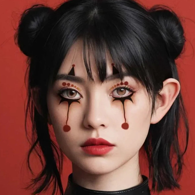Clown Face Tattoo Temporary Sticker Party Makeup