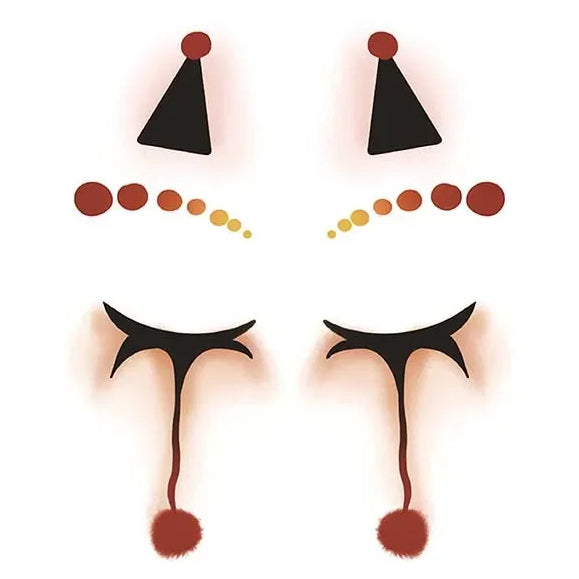 Clown Face Tattoo Temporary Sticker Party Makeup