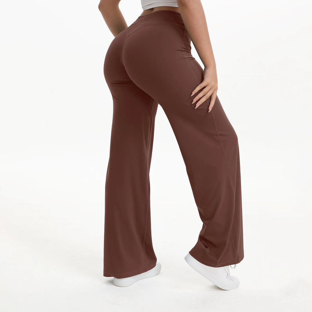 Comfort Flared Leggings Yoga Tights Casual Gym Pilates Sports Fitness