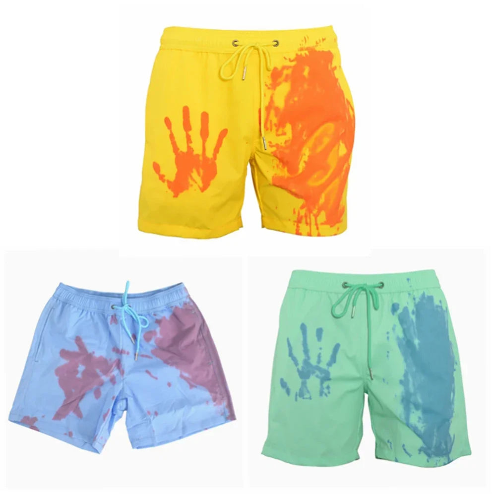 Magic Color Changing Beach Shorts - Swimming Bathers Surf Boardshorts-Keep Melbourne Marvellous Official Store
