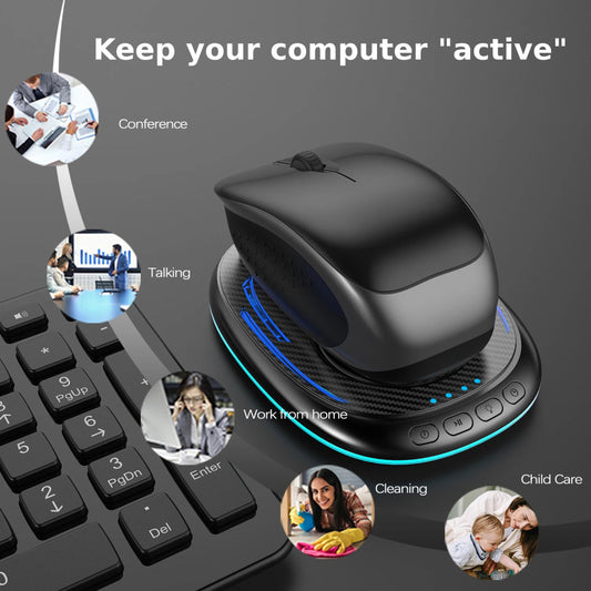 Mouse Mover Jiggler Ultrathin Movement Pad With Timer Type-C Lock Screen Keep PC Computer Awake