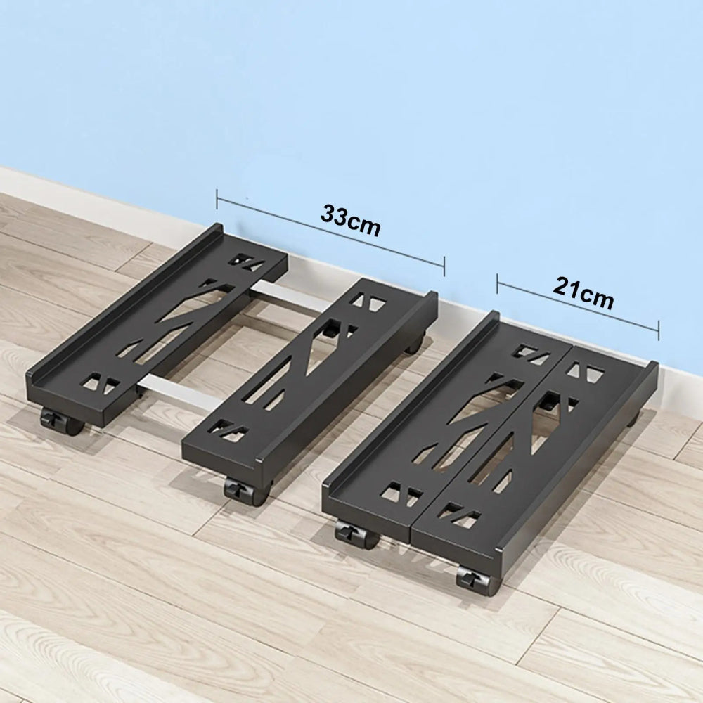 Computer Trolley 4 Caster Wheels PC Tower Stand