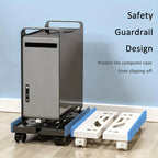 Computer Trolley 4 Caster Wheels PC Tower Stand