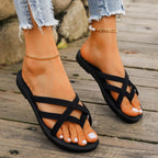 Crisscross Strap Flip-Flops Flats Sandals