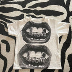 Punk Y2K Crop Top Gothic Street T-shirt Emo Style