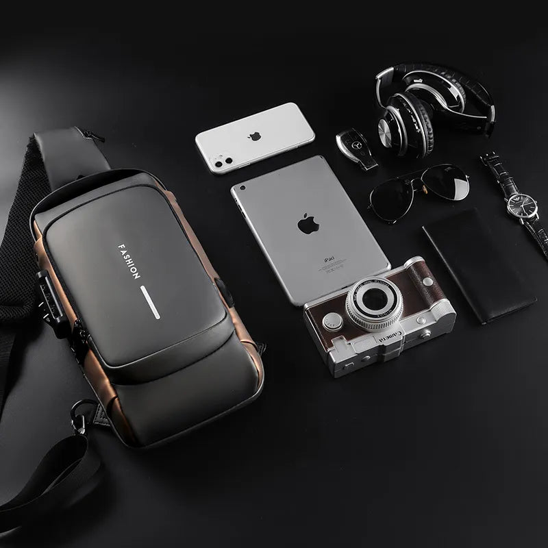 Travel Sling Bag Cross Body Security Backpack With Charging Port