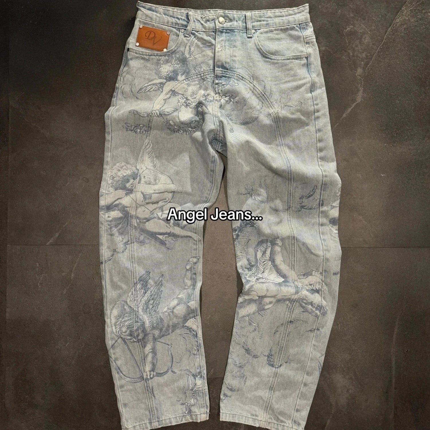 Angel Jeans Retro Baggy Cupid Angels Unisex