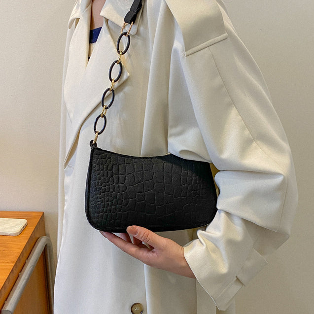 Felt Shoulder Handbag Women's Crescent Saddle Bag