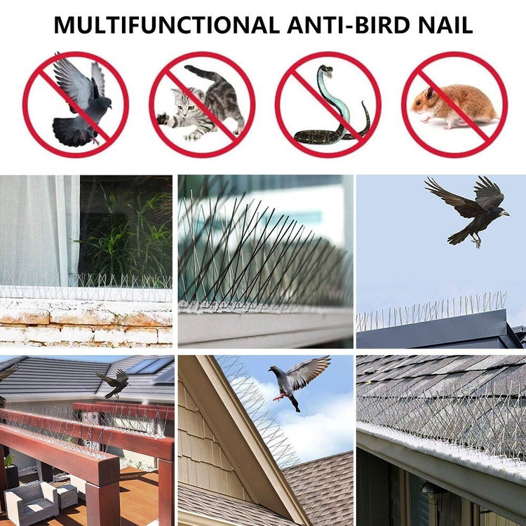 Pigeon & Bird Spikes 12pcs Anti-Pigeon Birds Stop Stainless Steel Thorns