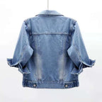 Denim Jacket Jeans Casual Top Plus Sizes Women's