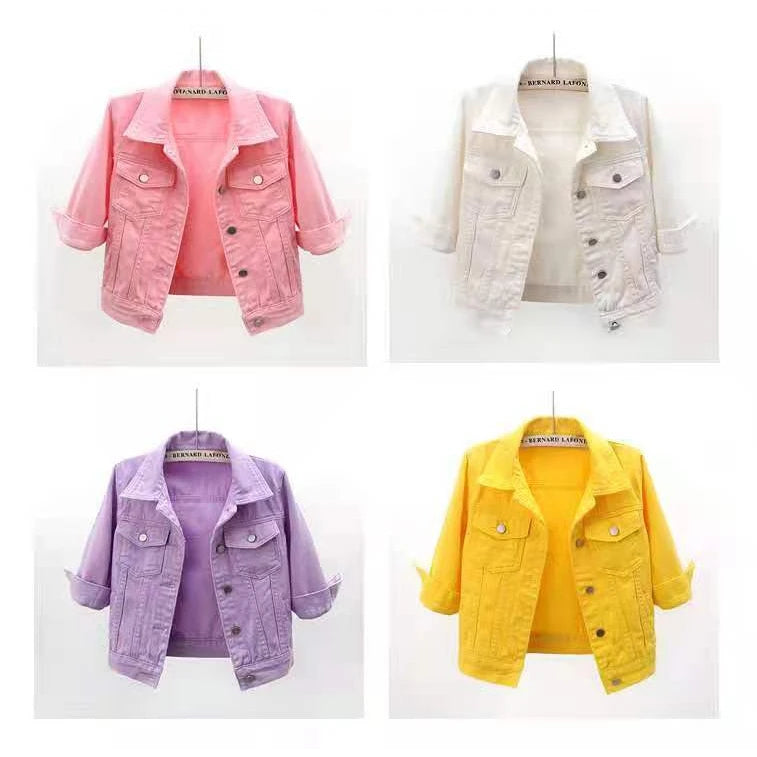 Denim Jacket Jeans Casual Top Plus Sizes Women's