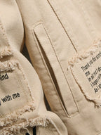 Denim Jeans Fashion Jacket With Patches Choose To Be Kind