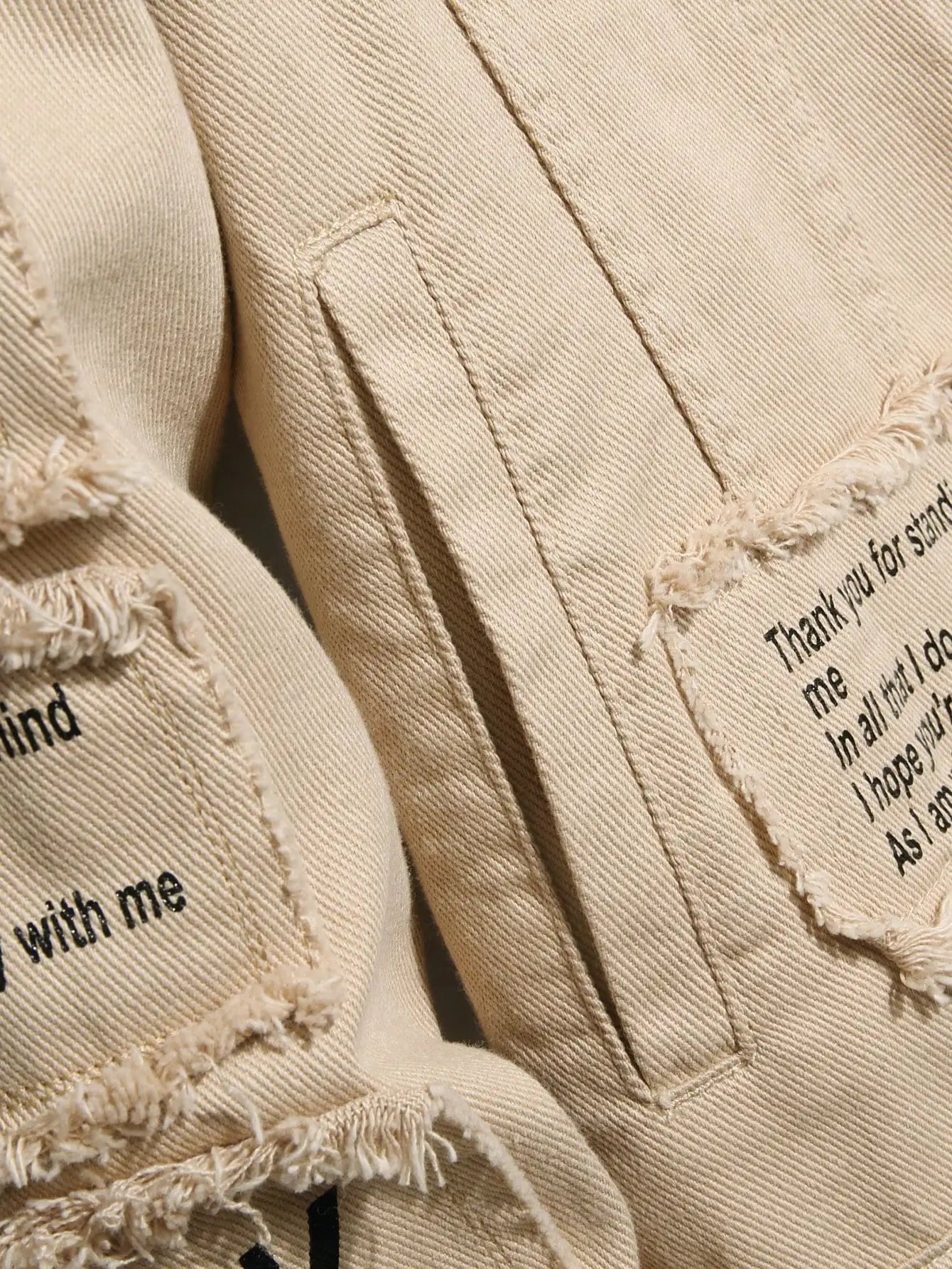 Denim Jeans Fashion Jacket With Patches Choose To Be Kind