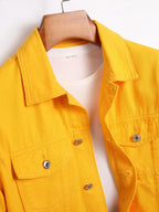 Denim Jeans Fashion Jacket With Patches Choose To Be Kind