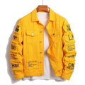 Denim Jeans Fashion Jacket With Patches Choose To Be Kind