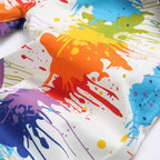 Denim Summer Shorts Messy Painting Artist Splattered Paint