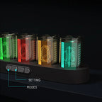 Digital Nixie Tube Clock with Rainbow LED Glow Lights In Gift Box