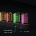 Digital Nixie Tube Clock with Rainbow LED Glow Lights In Gift Box