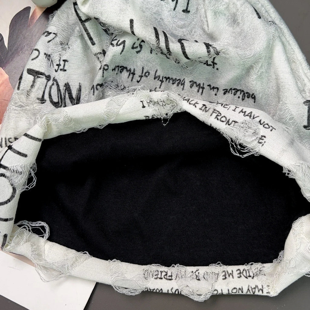 Be My Friend Beanie | Skully Frayed Distressed Edges Unisex
