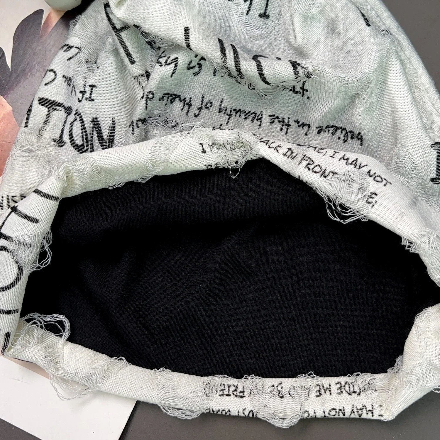Be My Friend Beanie | Skully Frayed Distressed Edges Unisex