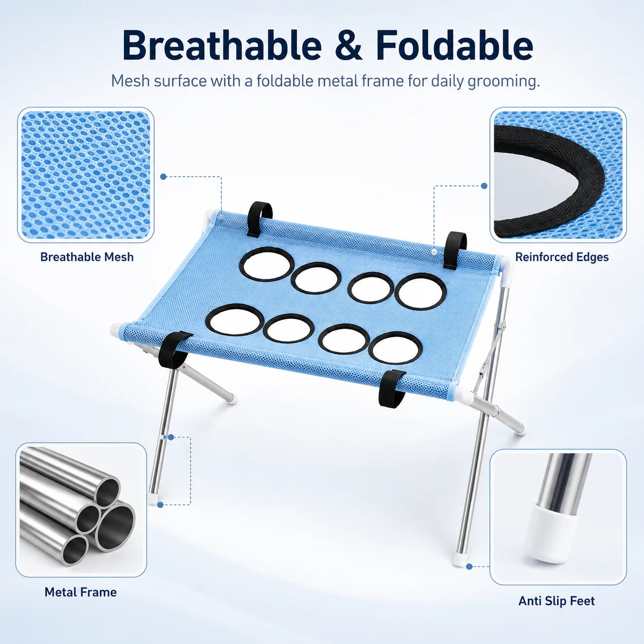 Dog Washing Stand Pet Hammock Grooming Stand Foldable