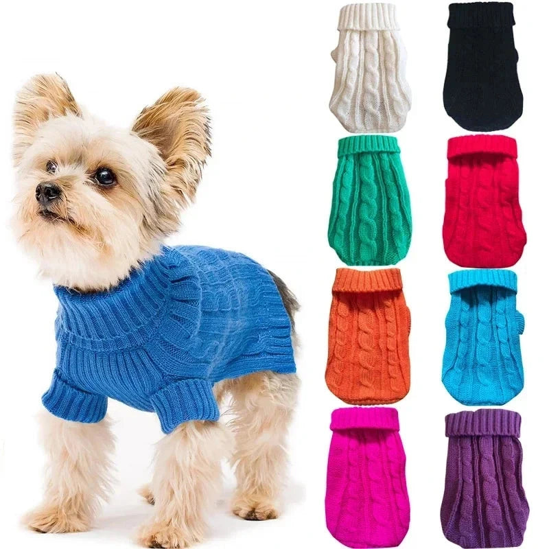 Dog Sweater Knitted Pet Clothes Small Medium Dogs Jumper