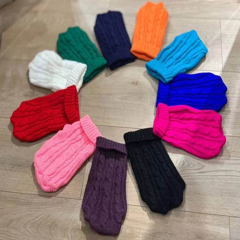 Dog Sweater Knitted Pet Clothes Small Medium Dogs Jumper