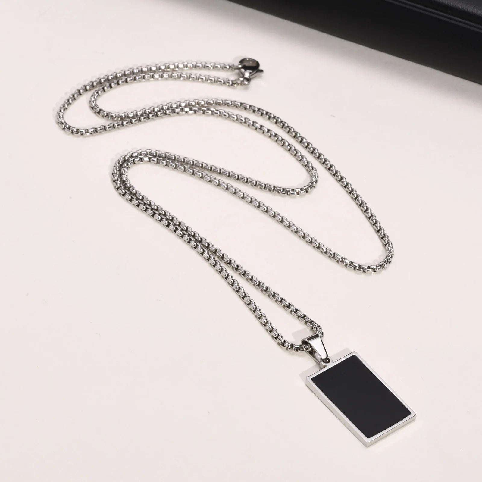 Dog Tag Pendant Necklaces Stainless Steel Military Style