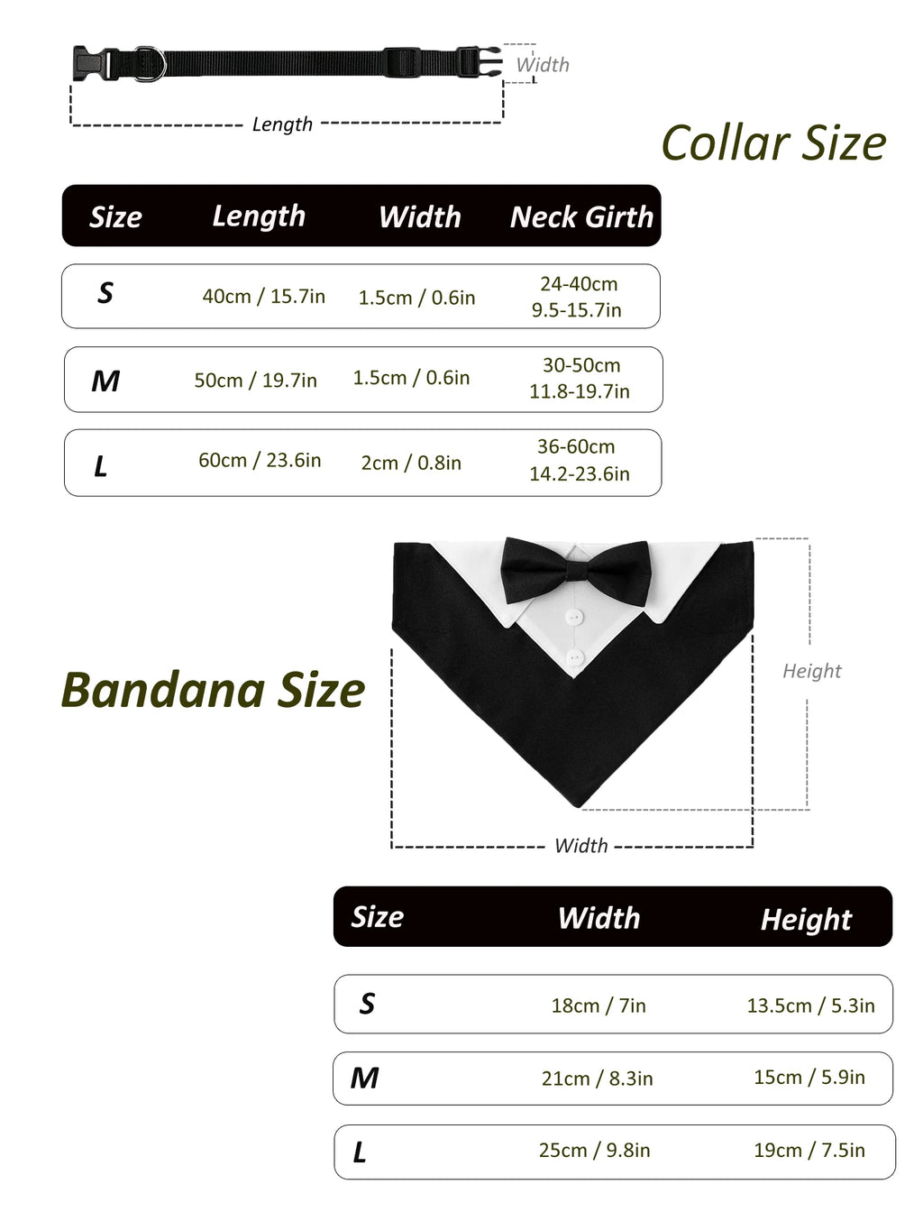 Bow Tie Dog Collar Tuxedo Bandana Adjustable Dress-up Party Costume