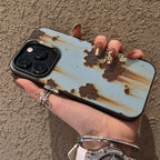 iPhone Rust Metal Texture Phone Case – Industrial Steel Rusty Cover