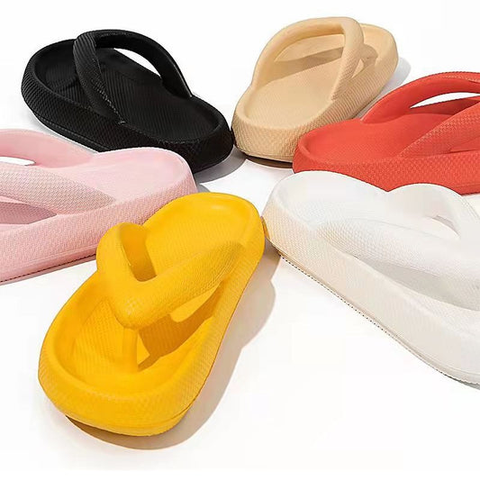 Thick Beach Thongs Summer Flip-Flops 4.5cm Chunky Cloud-Soft-Keep Melbourne Marvellous Official Store
