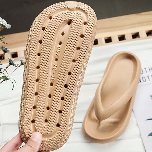 Thick Beach Thongs Bindii Proof Flip Flops 4.5cm Chunky Cloud-Soft