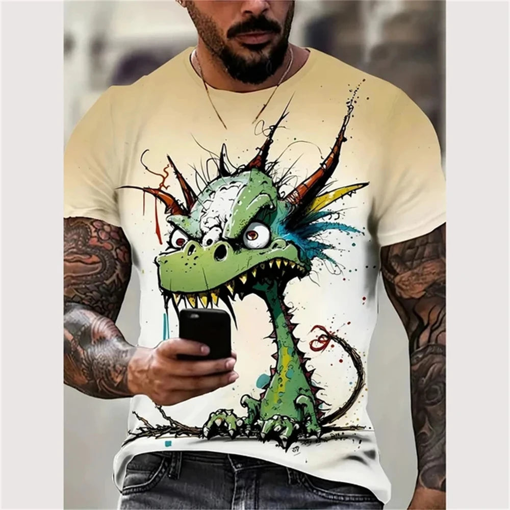 3D Printed Funny Graphic Urban Design T-shirt