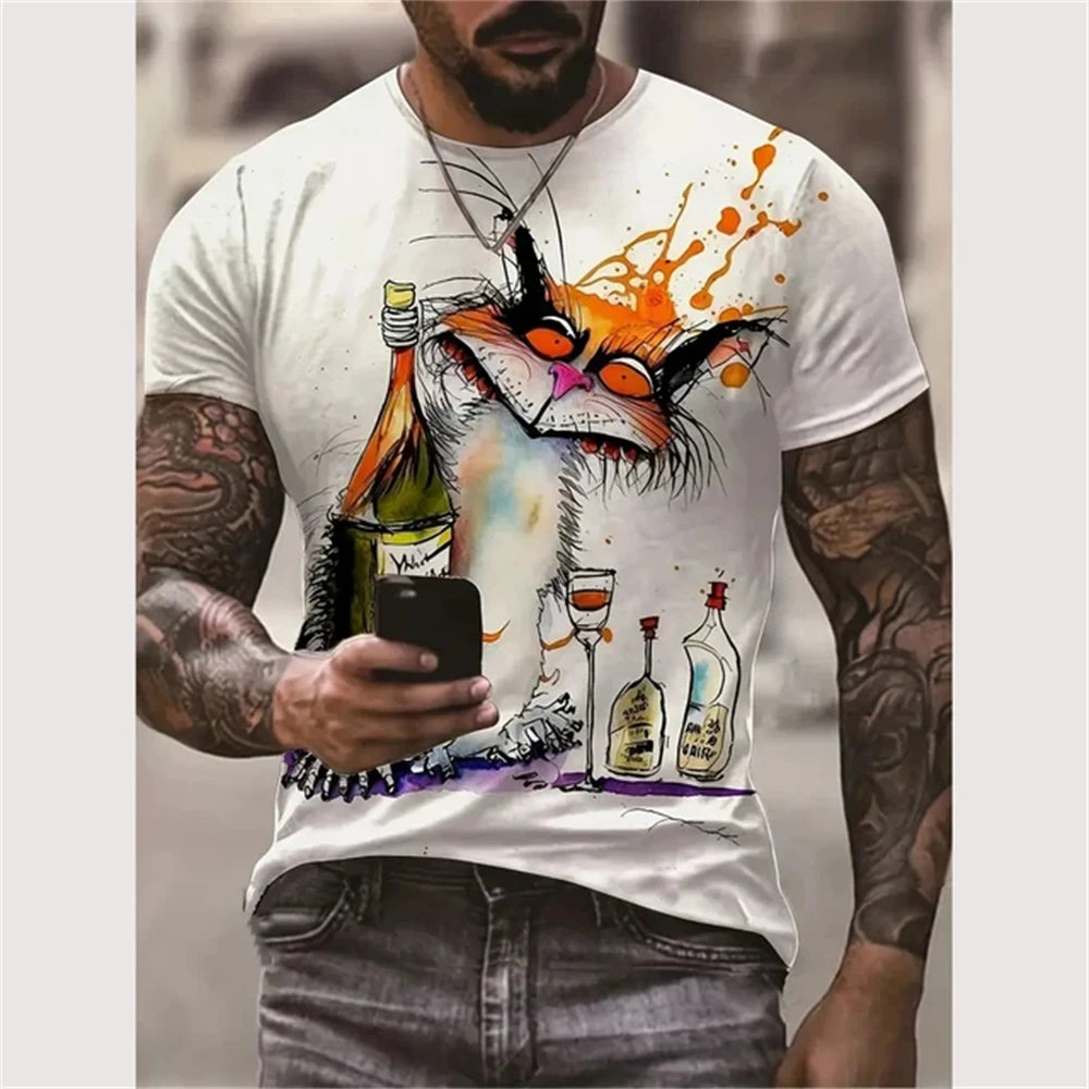 3D Printed Funny Graphic Urban Design T-shirt