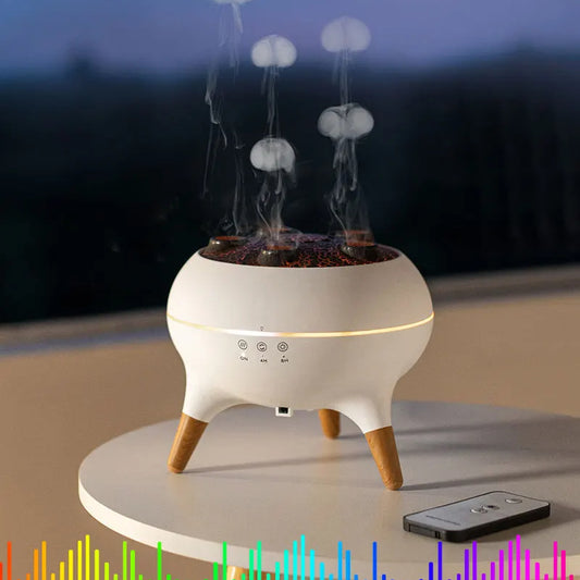 Dynamic Jellyfish Aroma Air Diffuser Essential Oil Vaporiser 250ml Remote Control With 7 Night Lights