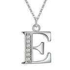 Letters Sterling Silver Necklace Pendant Name Initial